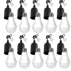 Vorteilspackung 10 Stück - Renovierfassung Schwarz - E27 Fassung | Inkl. 10x LED Lampe E27- A60 - 8,5W 4000K Neutral Weiss