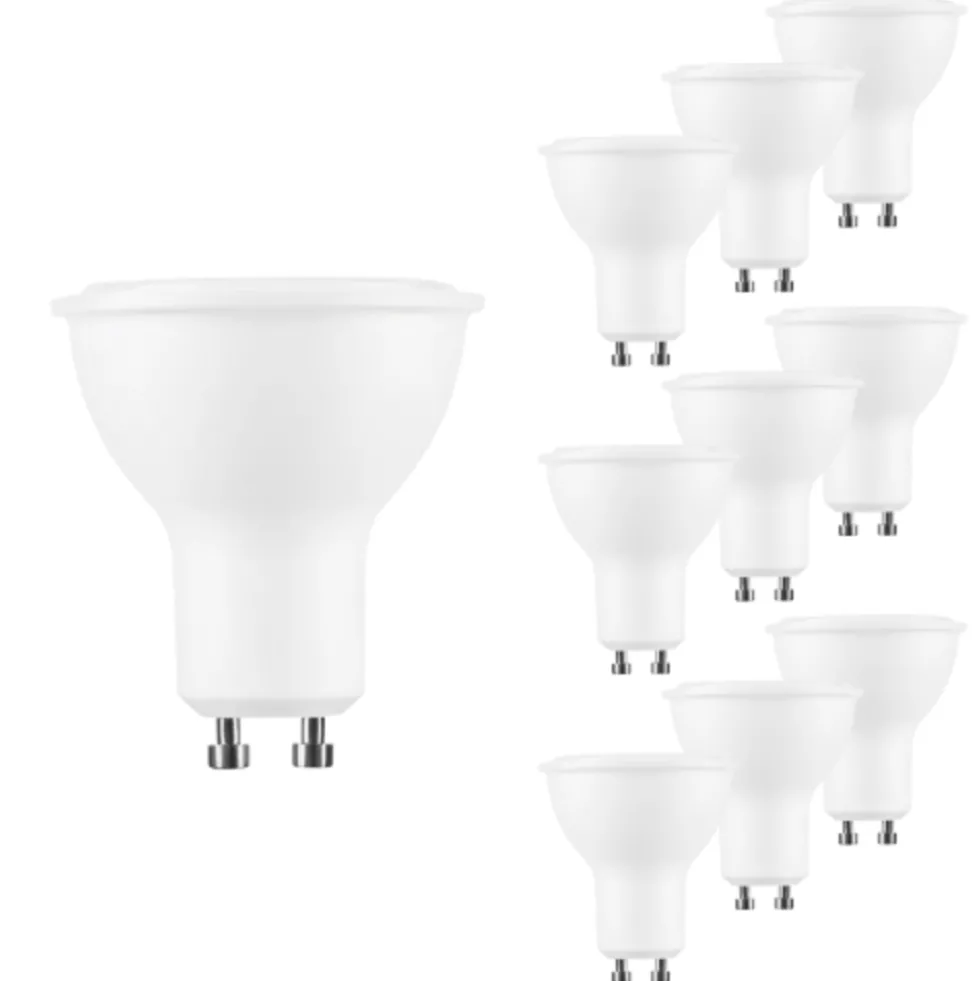 Vorteilspack 10x LED Spot GU10 dimmbar - 6W entspricht 50W - 2700K Warmweiß