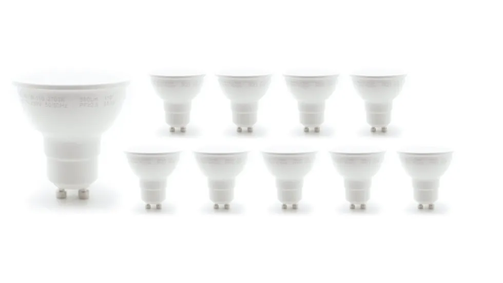 Vorteilspack 10 x LED-Spot - GU10 Fassung - 2,8W entspricht 25W - Lichtfarbe optional