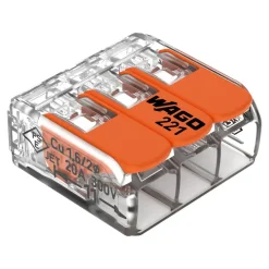 WAGO Verbindungsklemme 3-polig 0.14-4 mm² - 50 Stück