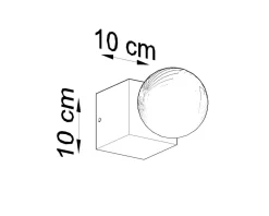 Wandleuchte ARIZ Beton - 1x E27 Fassung - max. 60W - exkl. LED's