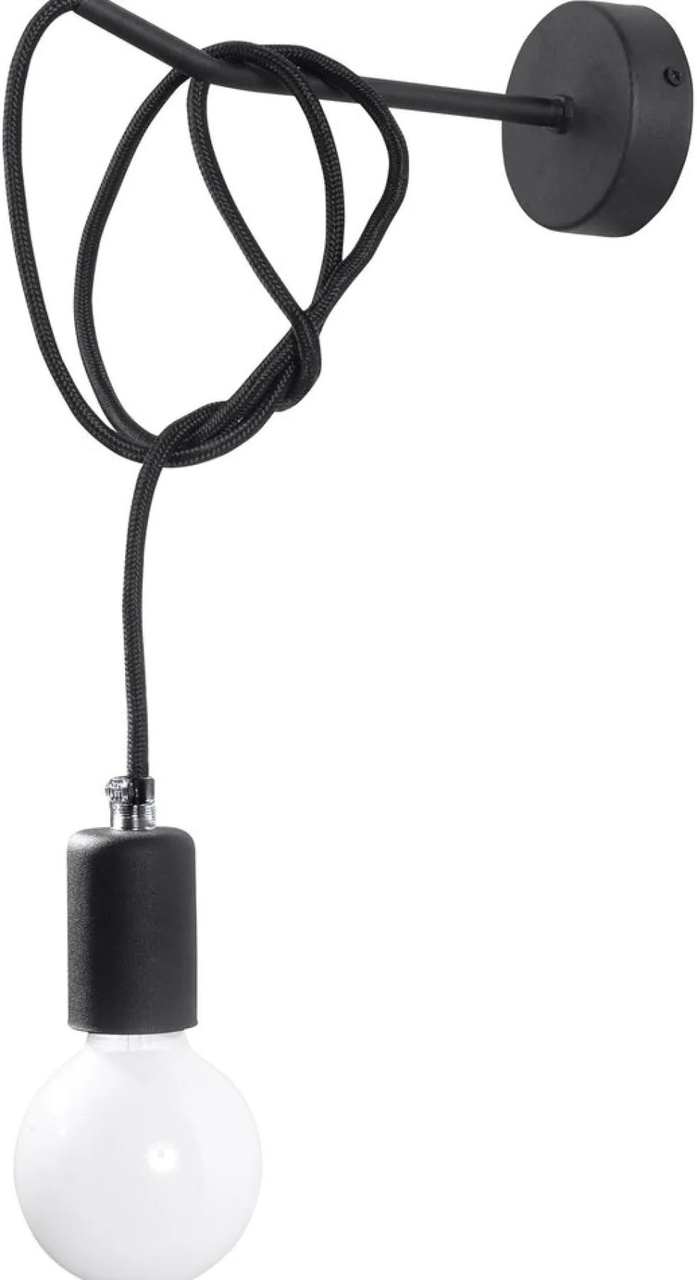Wandleuchte EDISON Schwarz - 1x E27 Fassung - max. 60W - exkl. LED's