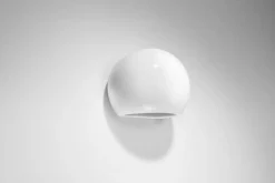 Wandleuchte GLOBE Weiß Hochglanz lackiert - 1x E27 Fassung - max. 60W - exkl. LED's