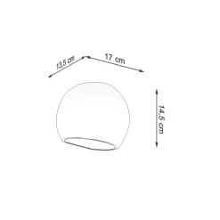 Wandleuchte GLOBE Weiß Hochglanz lackiert - 1x E27 Fassung - max. 60W - exkl. LED's