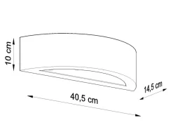 Wandleuchte Keramik ATENA Schwarz - 1x E27 Fassung - max. 60W - exkl. LED's