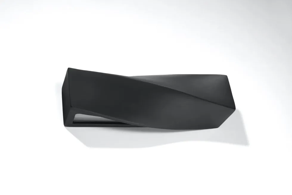 Wandleuchte Keramik SIGMA Schwarz - 2x E27 Fassung - max. 2x60W - exkl. LED's