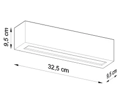 Wandleuchte Keramik VEGA Grau - 1x E27 Fassung - max. 60W - exkl. LED's