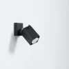 Wandleuchte MERIDA Schwarz - 1x GU10 Fassung - max. 40W - exkl. LED's