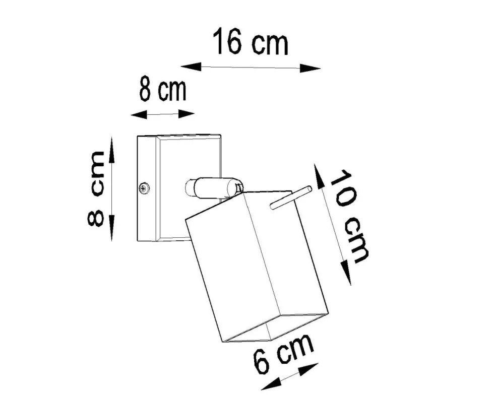 Wandleuchte MERIDA Schwarz - 1x GU10 Fassung - max. 40W - exkl. LED's