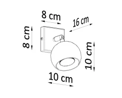 Wandleuchte OCULARE Schwarz - 1x GU10 Fassung - max. 40W - exkl. LED's