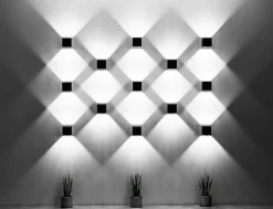 Wandleuchte QUAD 1 Grau - 1x GU10 Fassung - max. 40W - exkl. LED's