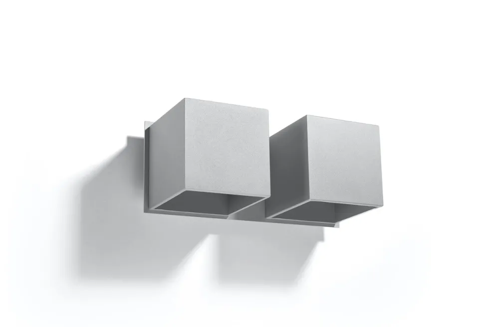 Wandleuchte QUAD 2 Grau - 2x GU10 Fassung - max. 2x40W - exkl. LED's