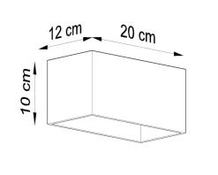 Wandleuchte QUAD MAXI Grau - 2x GU10 Fassung - max. 2x40W - exkl. LED's