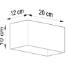 Wandleuchte QUAD MAXI Schwarz - 2x GU10 Fassung - max. 2x40W - exkl. LED's