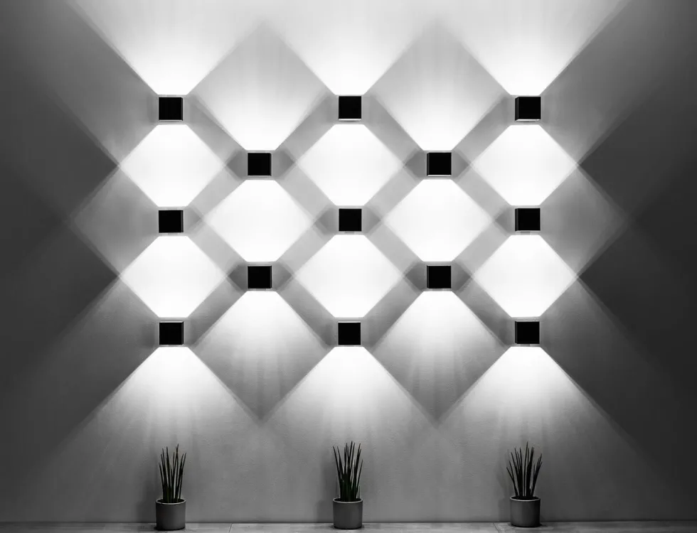 Wandleuchte QUAD 1 Schwarz - 1x GU10 Fassung - max. 40W - exkl. LED's