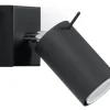 Wandleuchte RING Schwarz - 1x GU10 Fassung - max. 40W - exkl. LED's