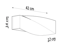 Wandleuchte SIGMA Beton - 2x E27 Fassung - max. 2x60W - exkl. LED's