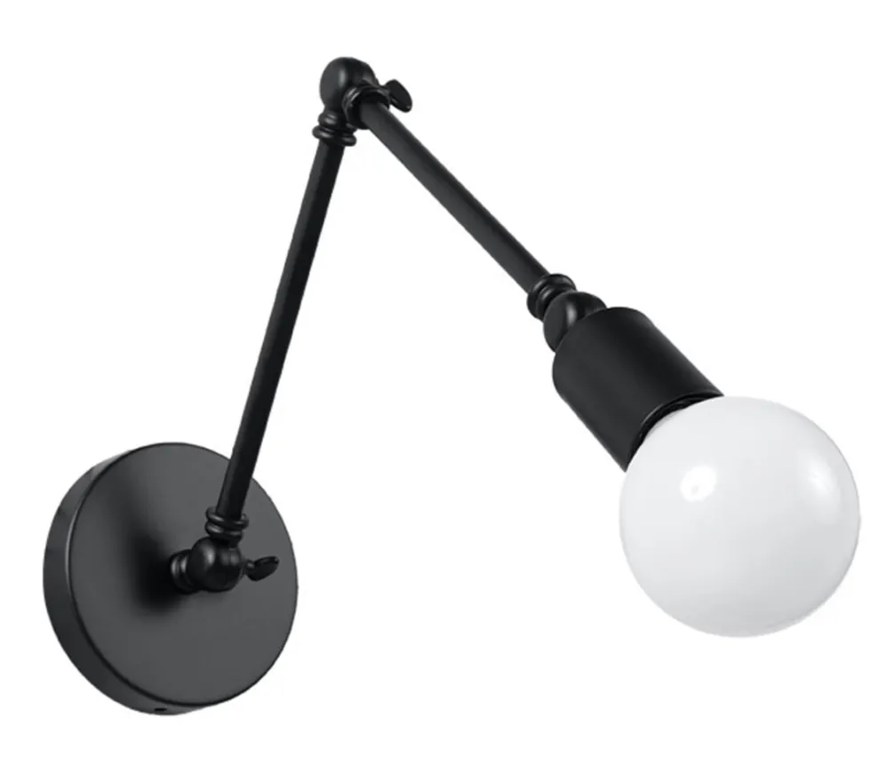 Wandleuchte STARK Schwarz - 1x E27 Fassung - max. 60W - exkl. LED's