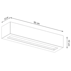 Wandleuchte VEGA 50 Beton - 2x E27 Fassung - max. 2x60W - exkl. LED's