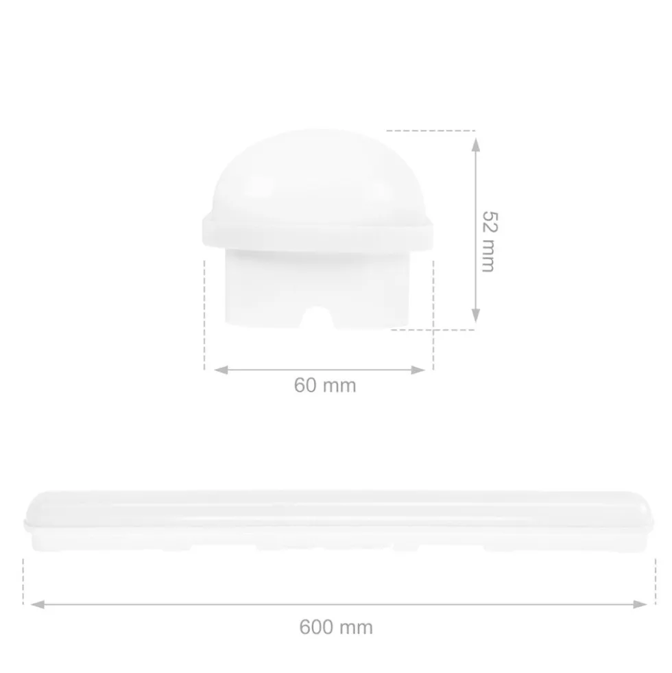 Wasserdichte LED - Unterbauleuchte Lichtleiste 60cm - 25W - 125Lm pro Watt - 4000K oder 6000K - inkl. Durchgangsverdrahtung