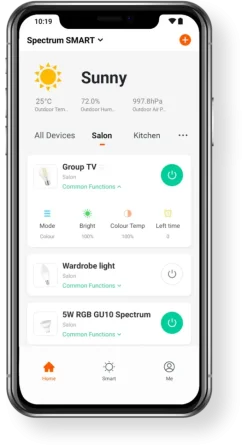 WLAN-LED-Deckenleuchte 50 cm Durchmesser - 36 W einstellbare Farbtemperatur von 2700 K bis 6500 K, Steuerung per App
