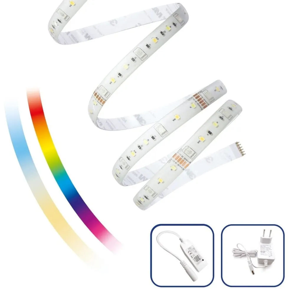 WLAN LED Leuchtband - 5m 17W - RGB+CCT alle Lichtfarben - per App steuerbar