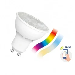 WLAN LED Spot - GU10 4,7W - RBG + CCT Alle Lichtfarben - per App steuerbar