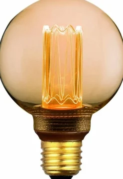 5W LED Globe Gold 8cm E27 1800K 3 Einstellungen