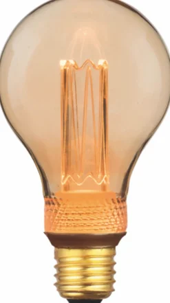 2,3W LED Lampe Gold 7,5cm E27 1800K 3 Einstellungen