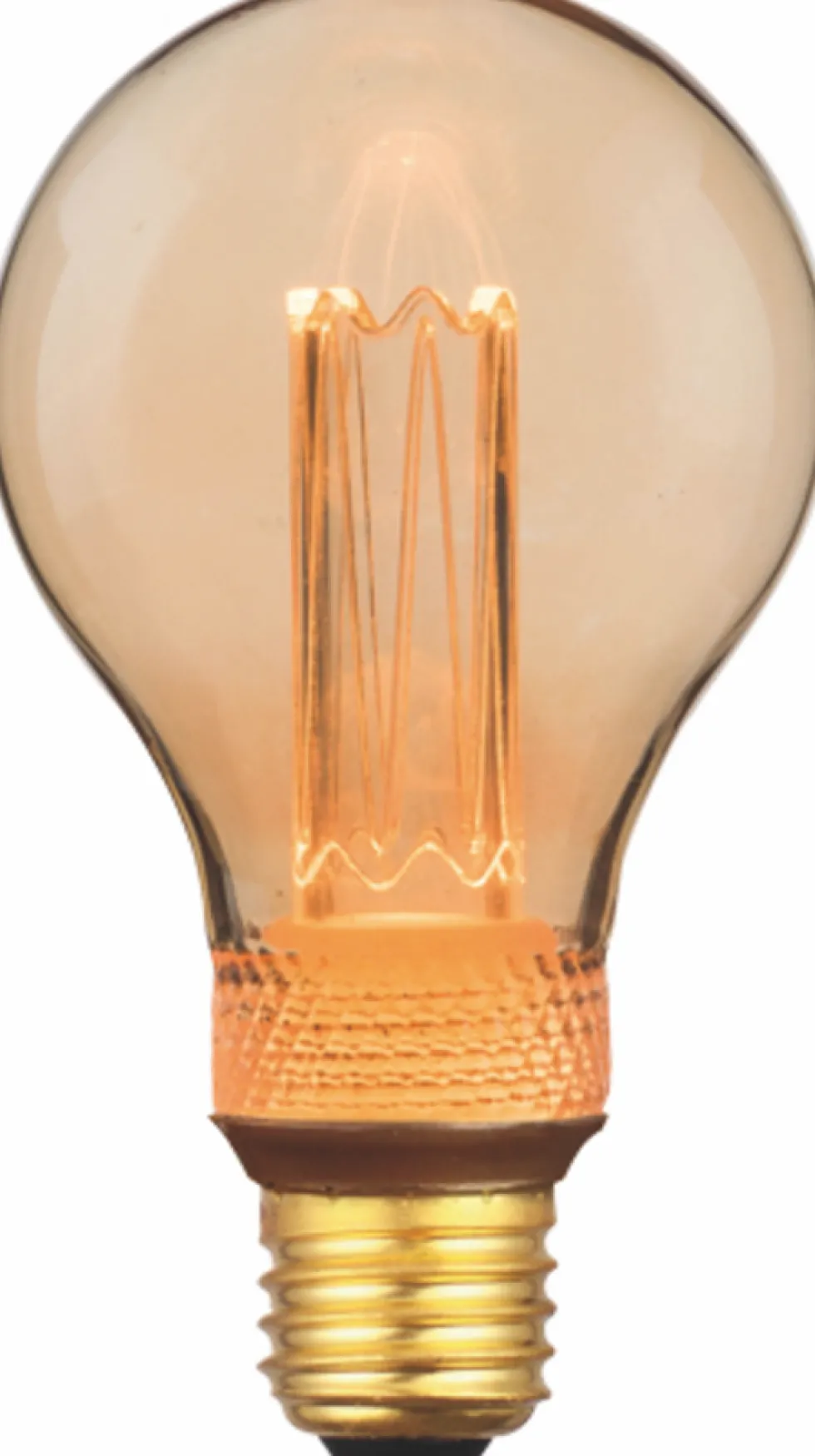 2,3W LED Lampe Gold 7,5cm E27 1800K 3 Einstellungen